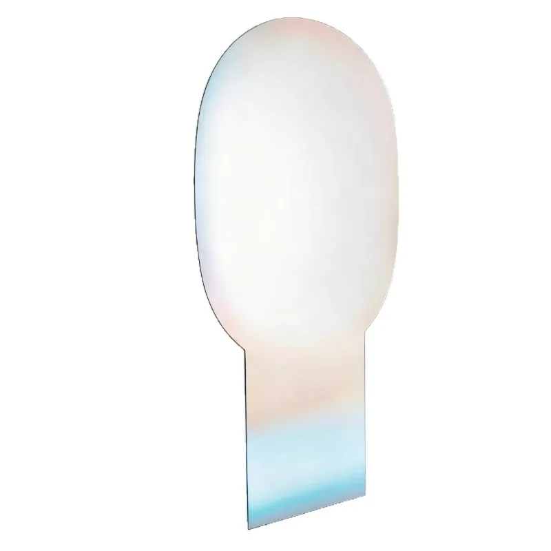 

Modern simple colored glass full-body mirror Italian designer living room floor-to-ceiling dressing mirror