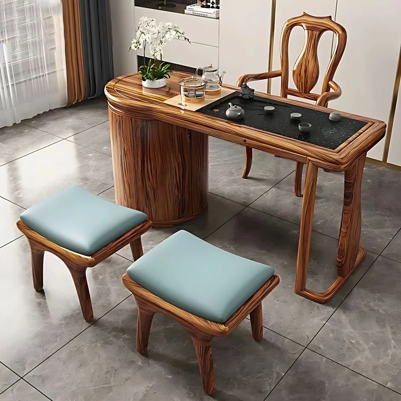Ebony Wood Kung Fu Tea Table Office Fully Automatic Water Supply Home Tea Table