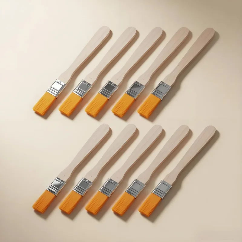 Premium Wooden Handle Nylon Brush Set - Anti-Static Cleaning Tools for Soldering Flux Keyboard Switches for PCB BGA Scrubbing