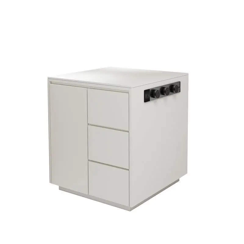 Simple wind island table cabinet can be moved separately, small apartment household rock slab table, multi-layer solid wood midd