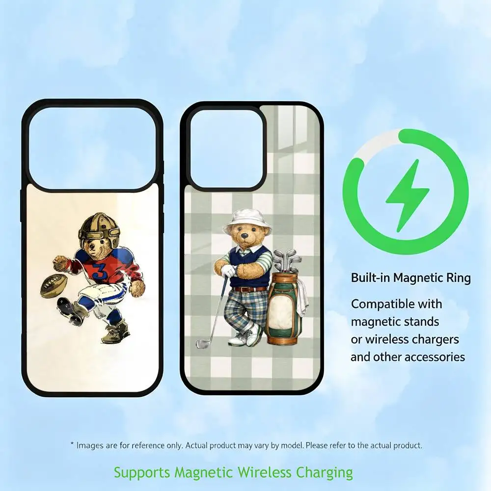 

Fashion B-Baron Filou B-Bear Phone Case For iPhone17,16,15,14,13,12,11 Plus,Pro Supports Magnetic Wireless Charging