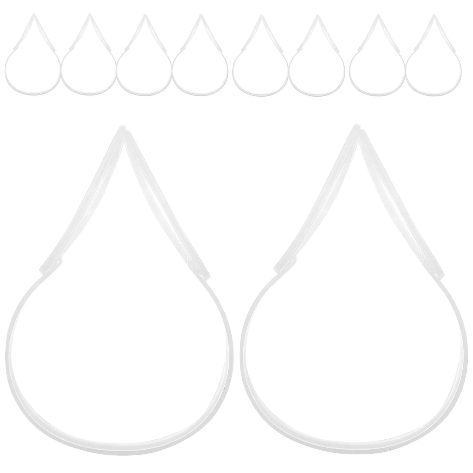 10 pçs plástico transparente earmuff quadro titular dobrável orelha mais quente acessório rack prateleira inverno proteção contra frio protetor de ouvido