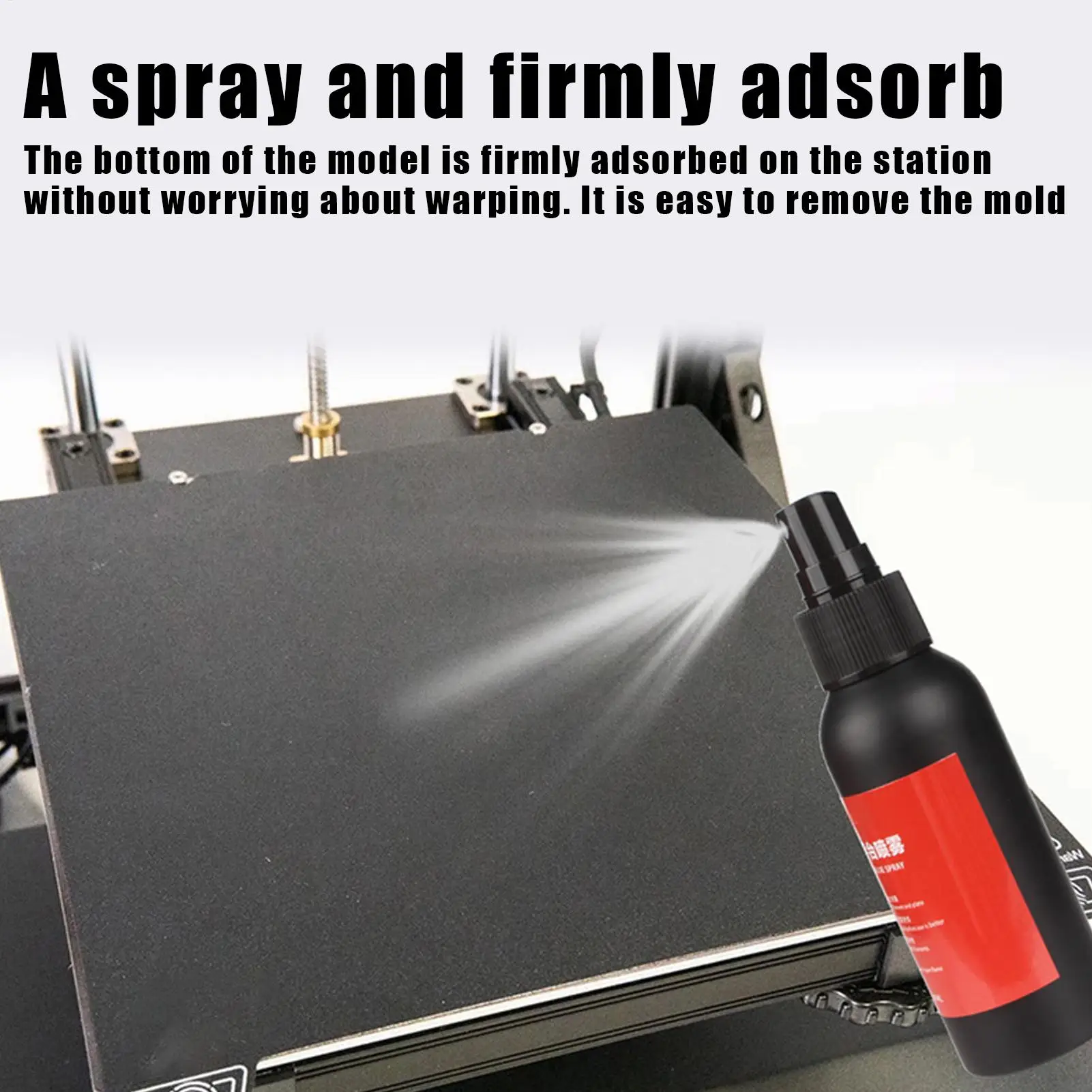 

100ML Antiwarping Adhesive Sprays For 3D Printing Platforms 3D Printer Build Plate Adhesive Spray Avoid Warping