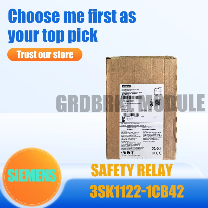

New Original SIEMENS 3SK1 series 3SK1122-1CB42 Delay Safety Relay 24V AC/DC