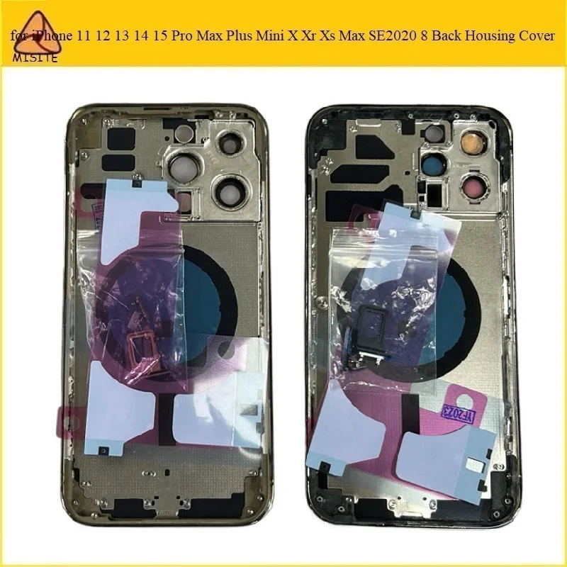 1Pc Back Housing Replacement For iPhone 14Pro Max 14Pro 14 14Plus Cover Battery Door Rear Chassis Middle Frame with Back Glass