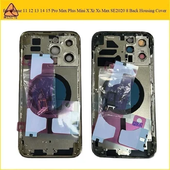 1pcs Housing Replacement for iPhone 13 13Pro Max 13 Mini Cover Battery Door Rear Chassis Middle Frame with Back Glass