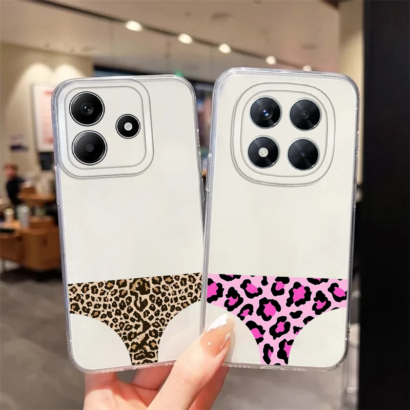 เคสโทรศัพท์ลายเสือดาวตลกๆ นุ่ม สำหรับ Xiaomi Redmi Note 12S 12 10S 11S A4 9 9S 14 Pro Plus 13 14C 13C 11