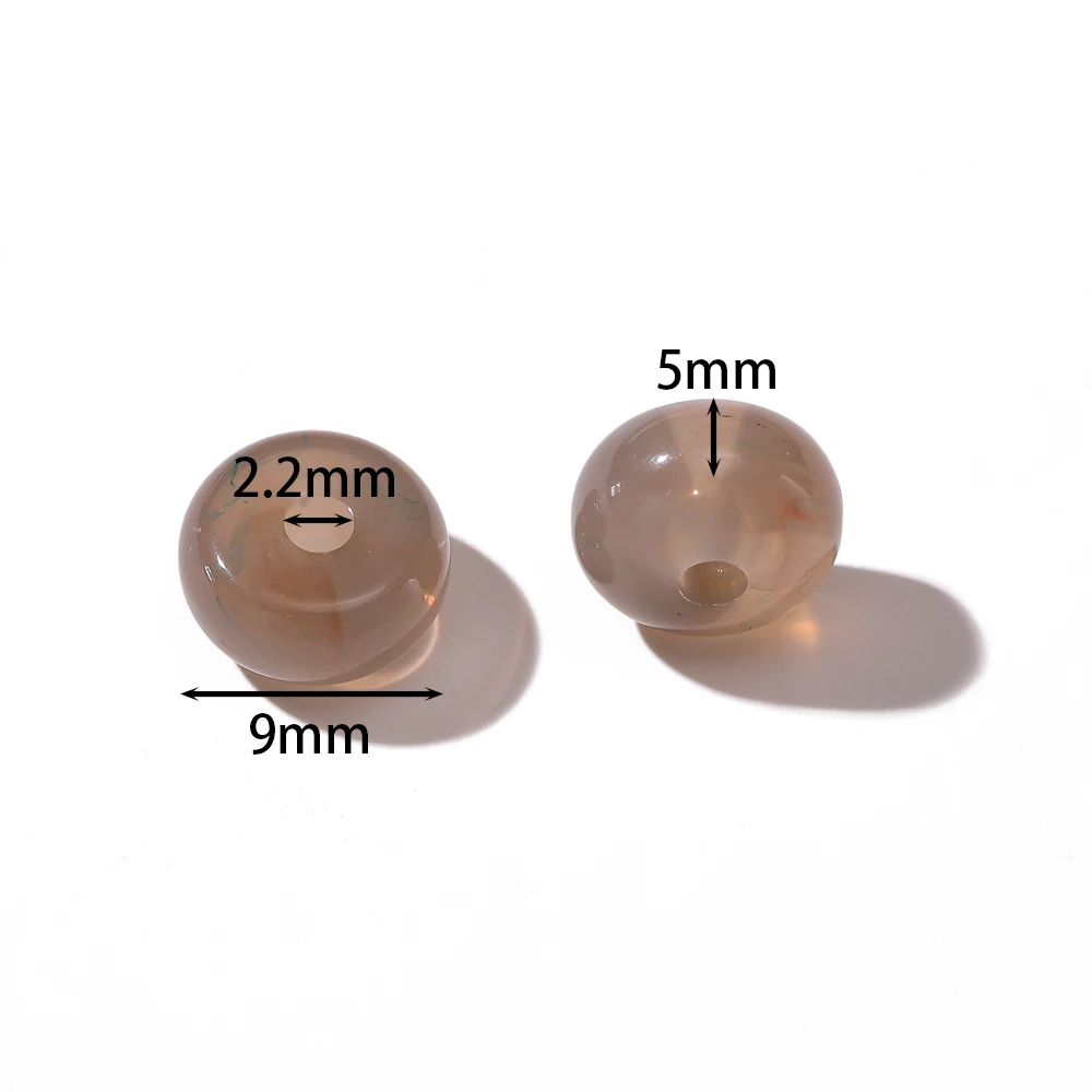 20pcs/Lots Acrylic Flat Round Beads Colored Spacer Loose Beads for DIY Necklace Bracelet Phone Chain Jewelry Making Accessories
