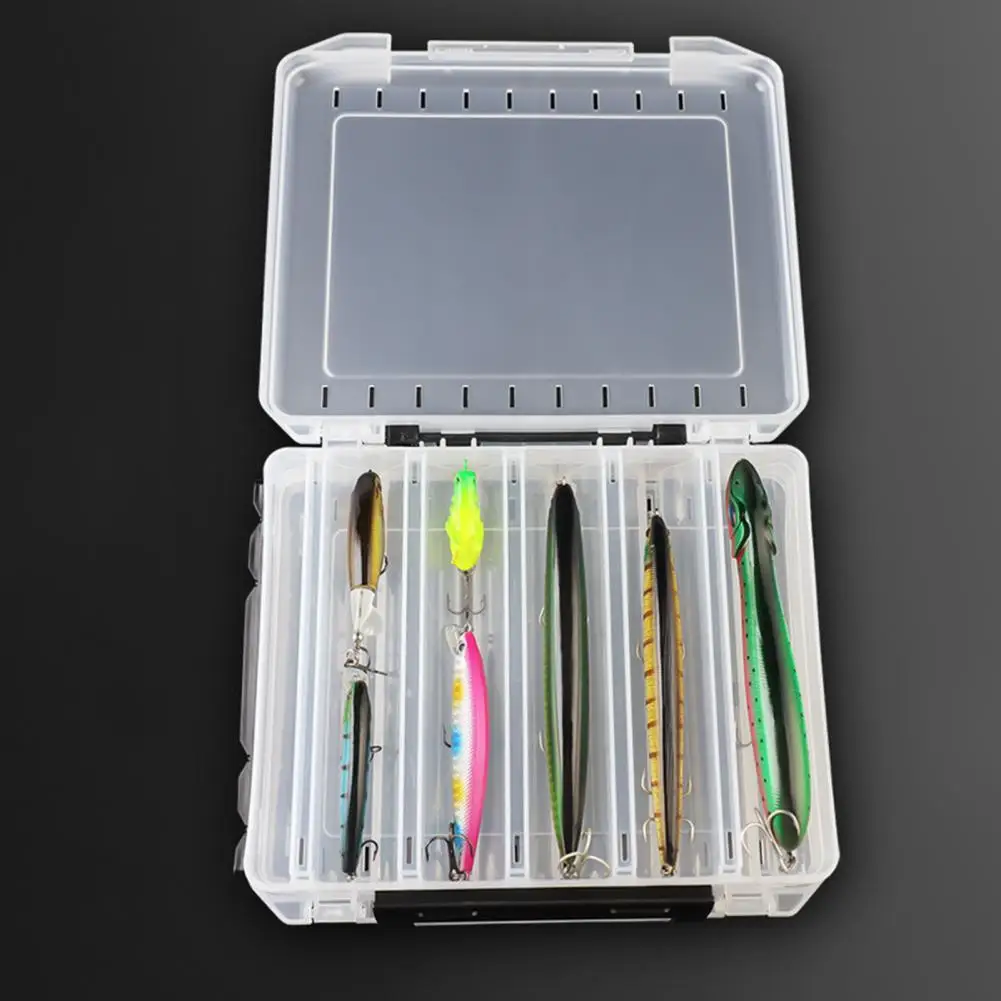 

10/14/16 Grids Tackle Box Fishing Lure Container with Handle Transparent Multi-compartments Portable Fishing Bait Storage Case