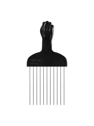 Black Metal African American Pick Afro Comb for Hairdressing Styling Tool Salon