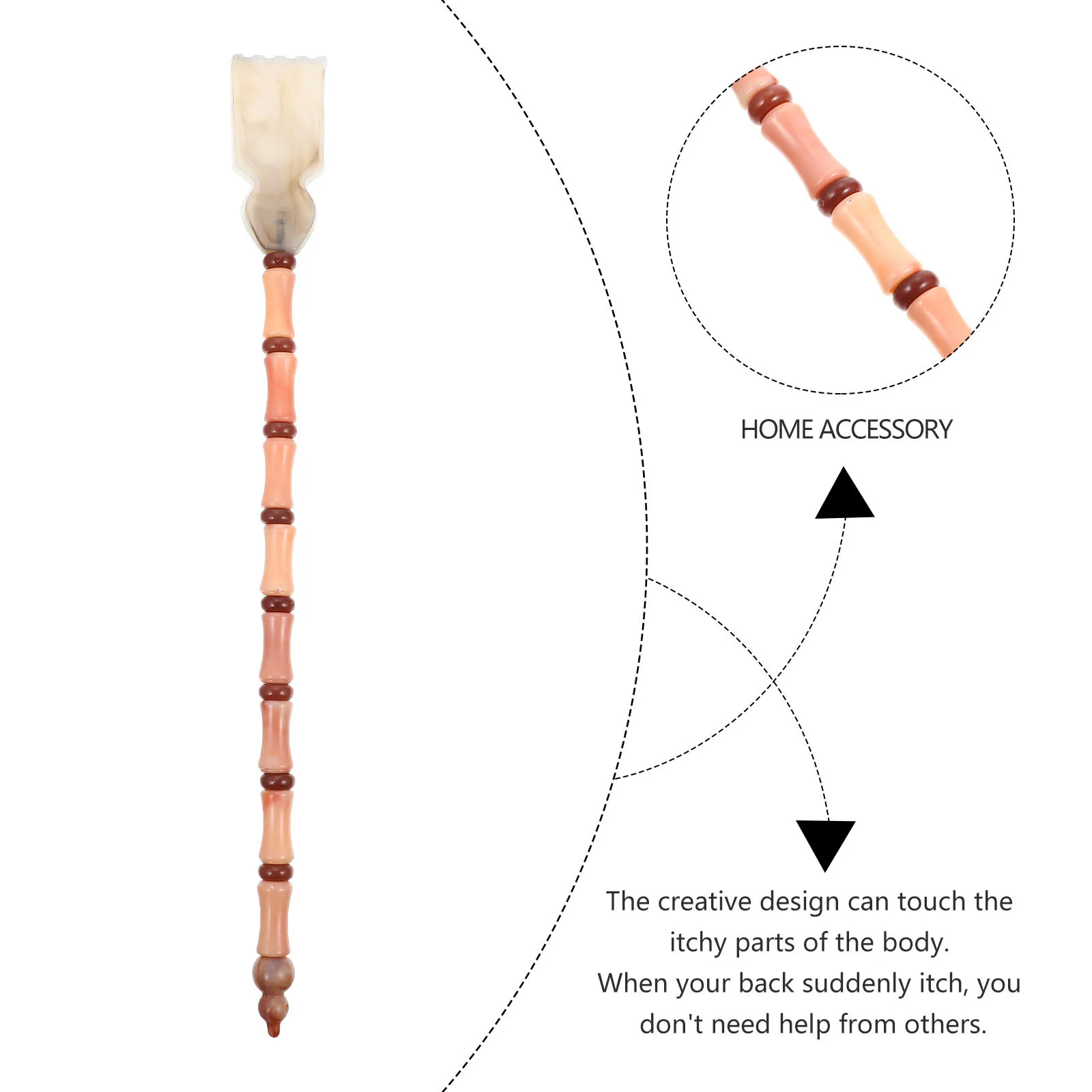 

Back Scratcher Resin Lightweight Portable Body Massager For Office Home Use Scratch Relief Tool Smooth Durable Design