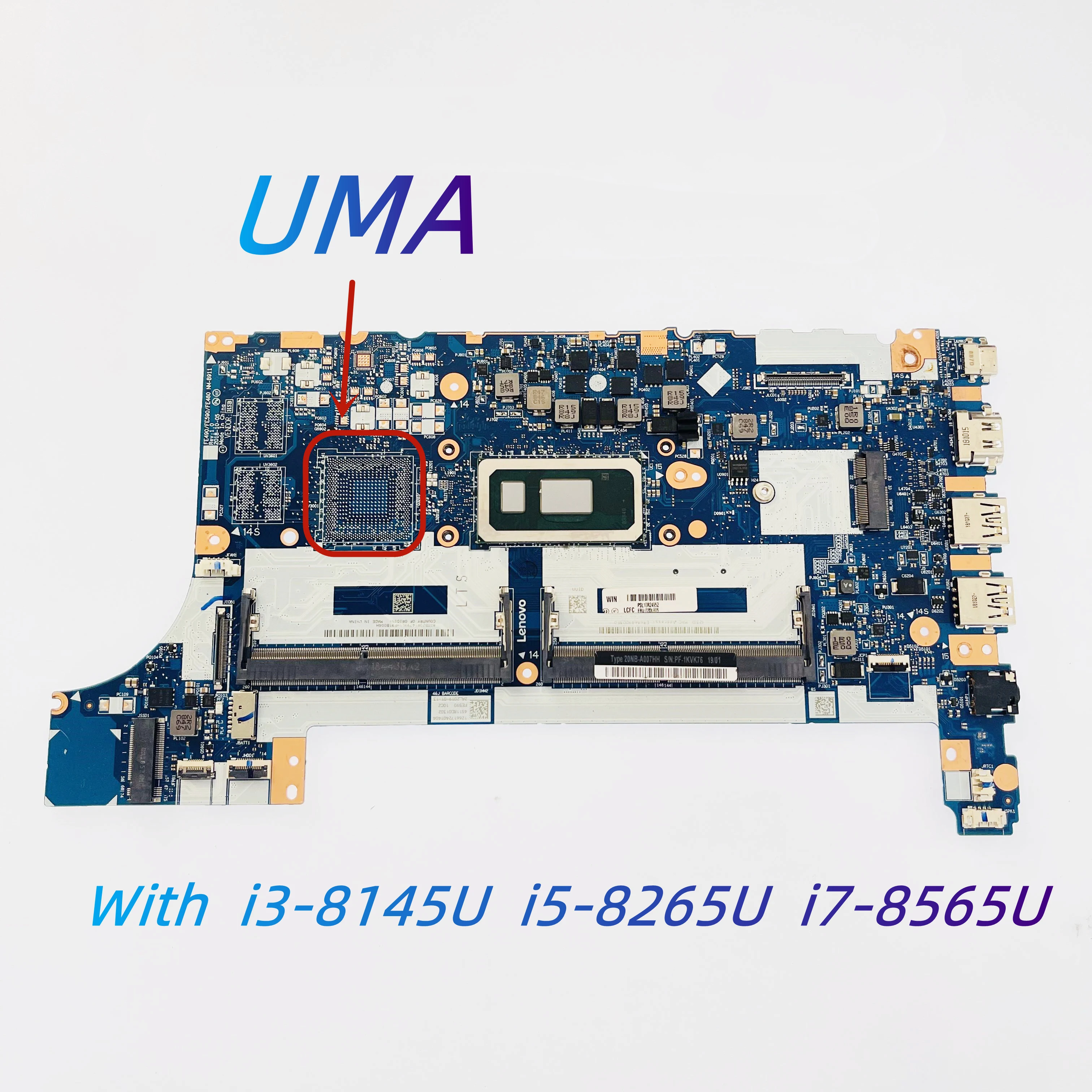 FE490/FE590/FE480 NM-B911 For Lenovo ThinkPad E490 E590 Laptop Motherboard With i3 i5 i7-8th CPU RX550X 2GB GPU DDR4 Mainboard