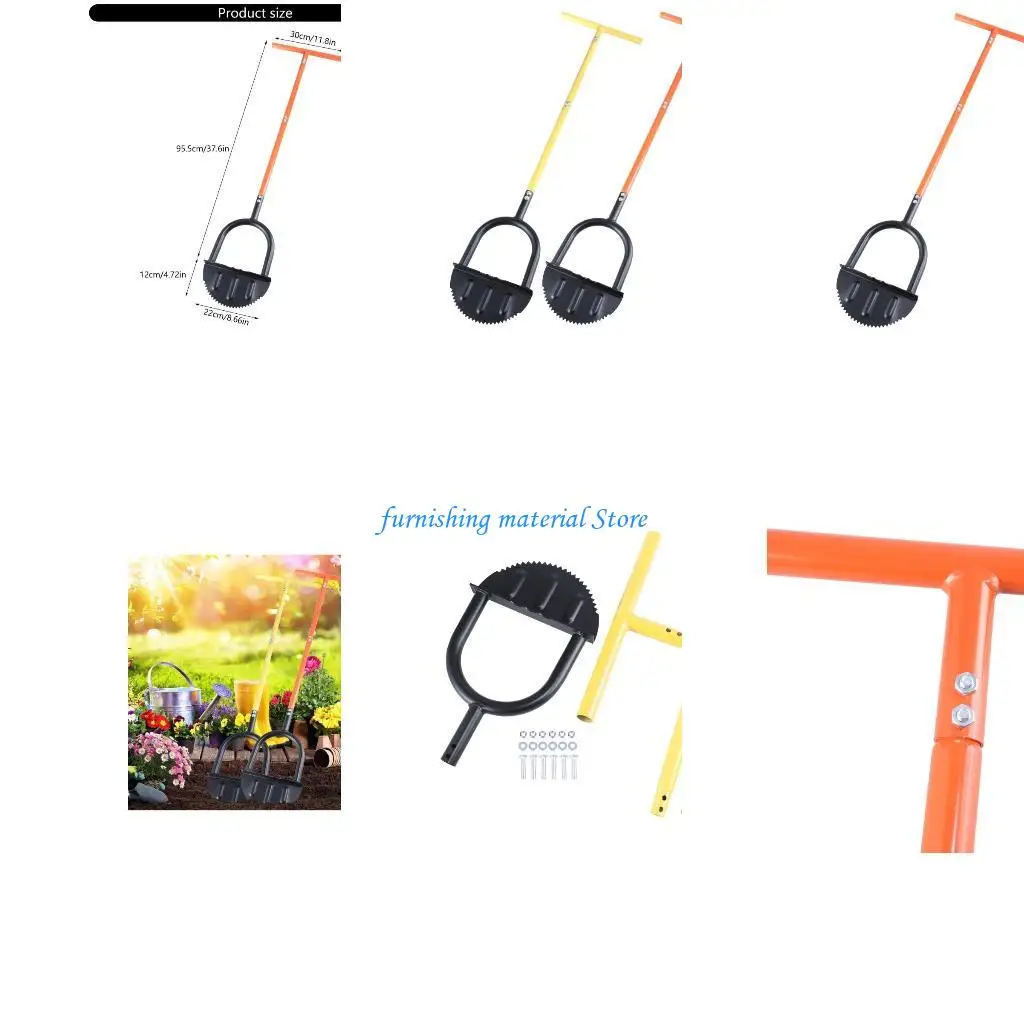Y5GD Profession Manual Half Moon Lawns Edger Trimmer with Serrated Tooth for Efficient Grass Trimming Neat Garden Borders