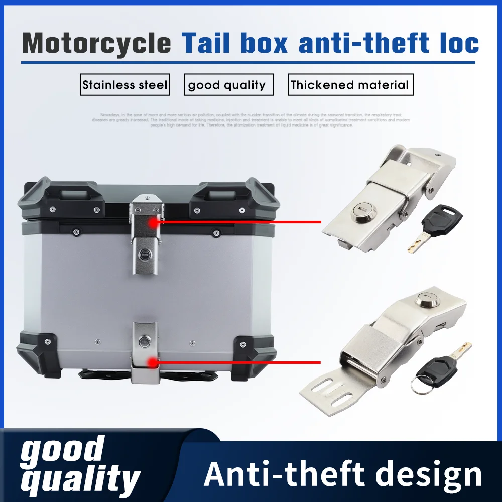 Motorcycle Top Box Lock Rear Trunk Cylinder Core Stainless Steel Anti-Theft Tail Box Side Box Upper Lower Locks Accessories