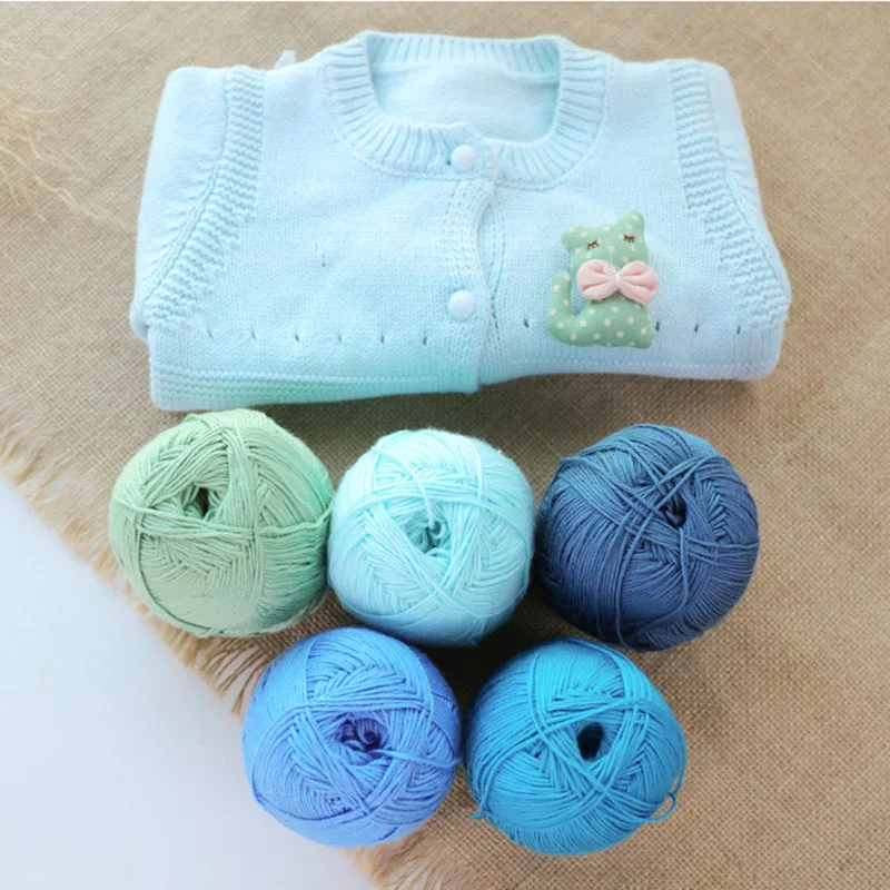 1pcs High Quality Kniting Bamboo Cotton Yarn Bamboo Fiber Cotton Warm Soft Knitting Crochet Knitwear Wool Yarn