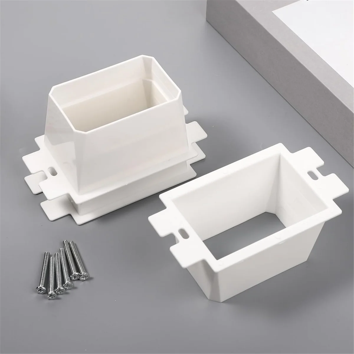 6pcs Electrical Outlet Box Extender,Single Gang Box Extender with 12pcs Screws 1 Gang Switch Unit Receptacle Extender