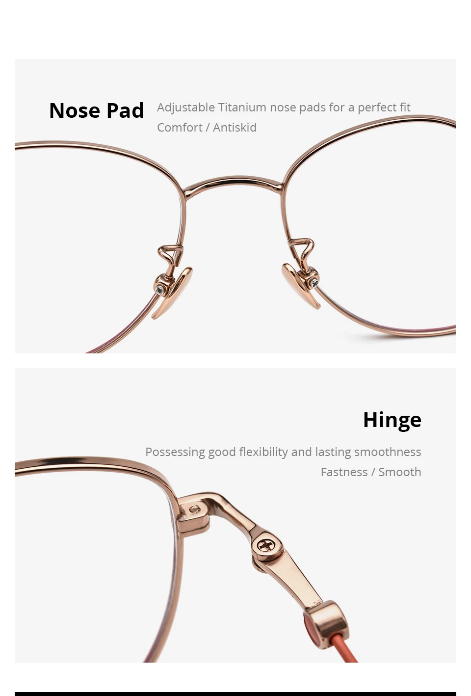 NIANZHEN Brillengestell aus reinem Titan für Herren, 2025, neue Cat-Eye-Marken-Design-Brille, ultraleichte Retro-Brille, Brille 101 – Detail 1