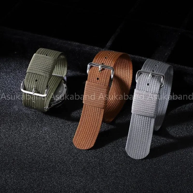 군사 스타일 나일론 시계 스트랩 밴드 20mm 22mm 세이코 5 다이버 참치 남성 여성 팔찌 스포츠 석영 기계식 시계 밴드
