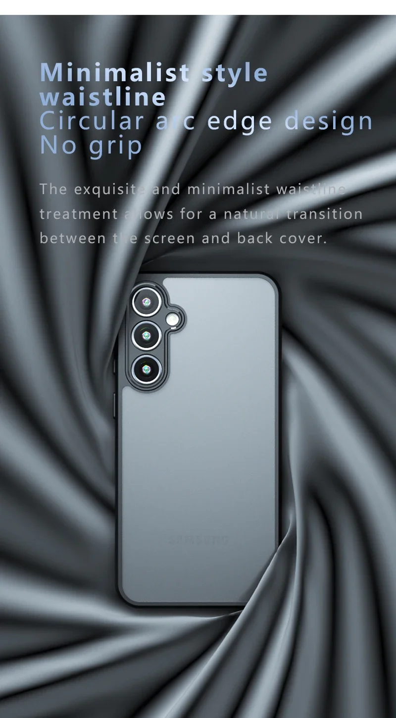 For Samsung Galaxy A55 A54 A34 A35 A24 A25 A15 A14 5G 4G S22 S23 S24 Ultra Plus FE Z Fold 4 5 Case Matte Skin Transparent Cover