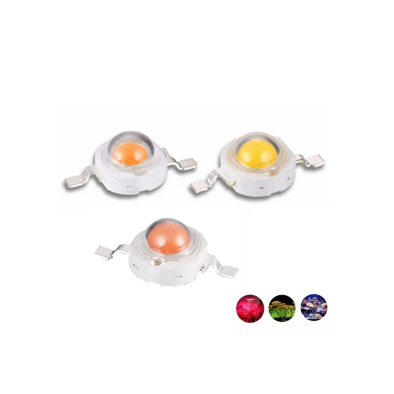 1W 3W 5W High Power LED Full Spectrum 380-840nm Pink/White 6000-6500K Plant Growth Aquarium Succulent Lamp Bead