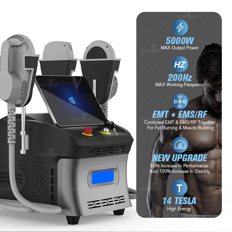 Professional 14 Tesla EMS Body Sculpt Machine Whole Body Muscle Training Painless Women Men Use Slimming Device