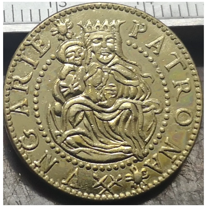 1588 Principality of Transylvania (Hungarian states) 1 Forint - Zsigmond Bathori Gold Plated Coin Copy