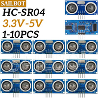 1-10pcs HC-SR04 Ultrasonic sensor  HCSR04 to world Wave Detector Ranging Module HC SR04 Distance Sensor For Arduino 3.3V-5V