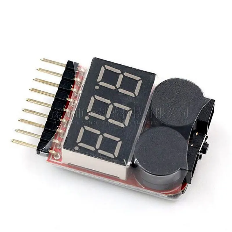 

100pcs 1-8s Power Display/bb Sound Low Voltage/alarm Xb100 Display/dual Function Buzzer