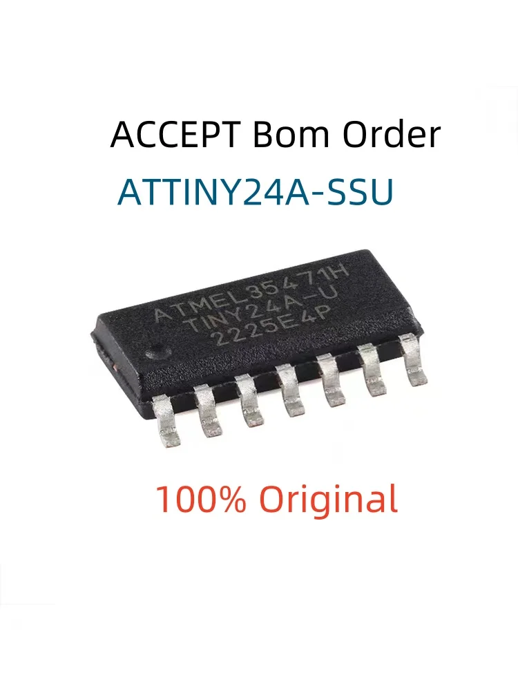 2-5Pcs 100% New Original  ATTINY414-SSNR TINY414-N ATTINY24A-SSU TINY24A-U SOIC-14 SOP14