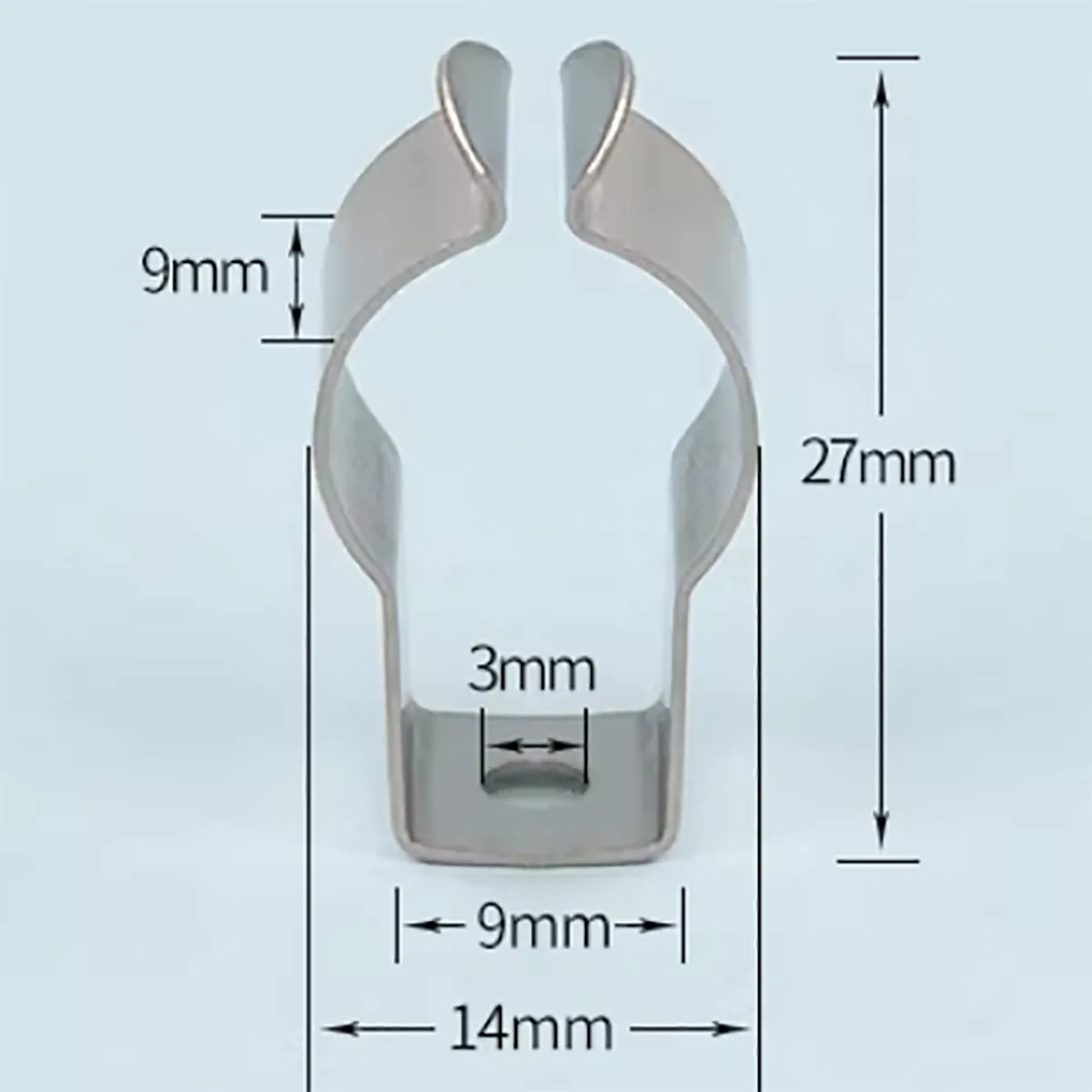 Stainless Steel Fluorescent Tube Clamp U-shaped Spring Clip with A Diameter of 6/8/10/12/16/19/25/28mm