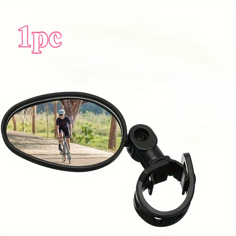 1/2PCS Fahrradspiegel, konvexe ovale Rückspiegel aus Acryl für Cycling360 ° Drehbare, stoßfeste Lenkermontage-Spiegel für Mountain &
