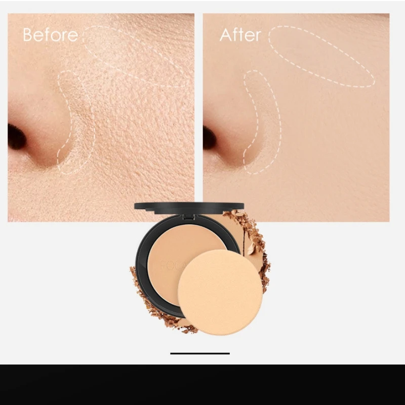 Wholesale FOCALLURE Natural Face Powder Mineral Foundations Oil-control Full Coverage Concealer Long Lasting Makeup Face Powder