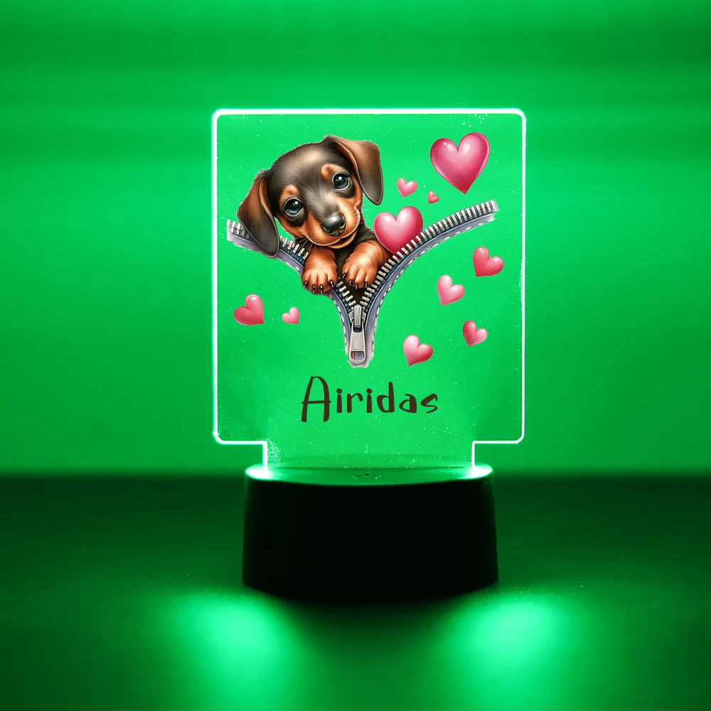 Personalized Custom Dog DIY  Kids Night Light Birthday Party Decor Indoor Lighting Gifts