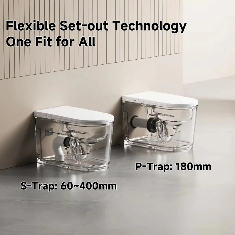 

Smart toilet, bidet toilet seat, with universal S-type sewer bend 60-400mm P-type sewer bend 180mm