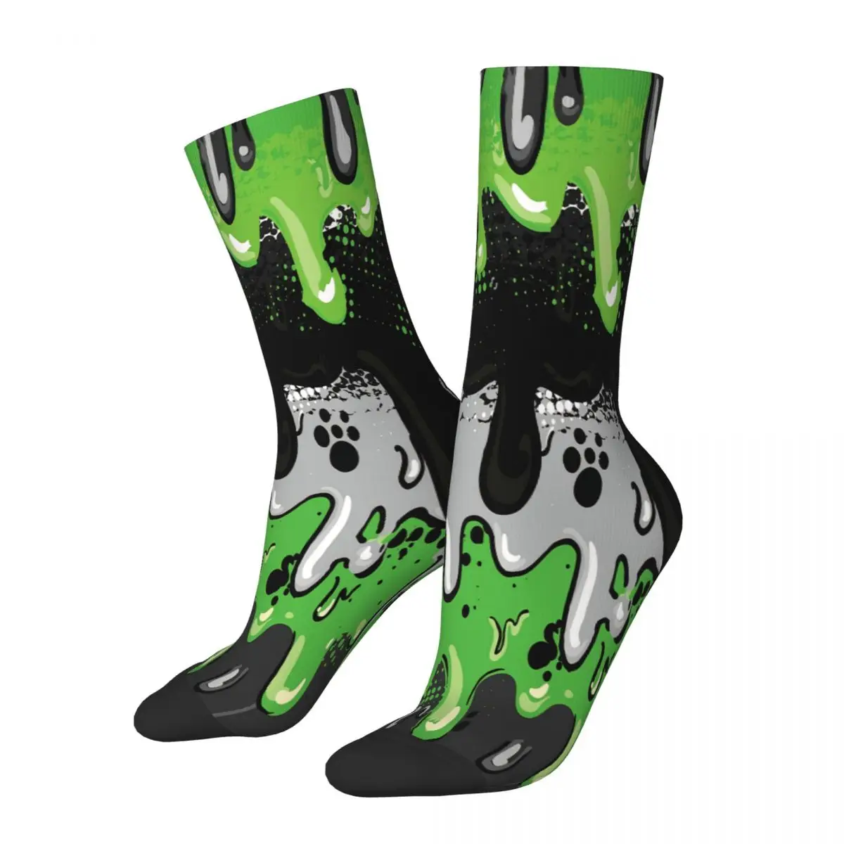 Grunge Spot Pattern Spray Paint Graffiti Art Pattern Socks Male Mens Women Winter Stockings Hip Hop