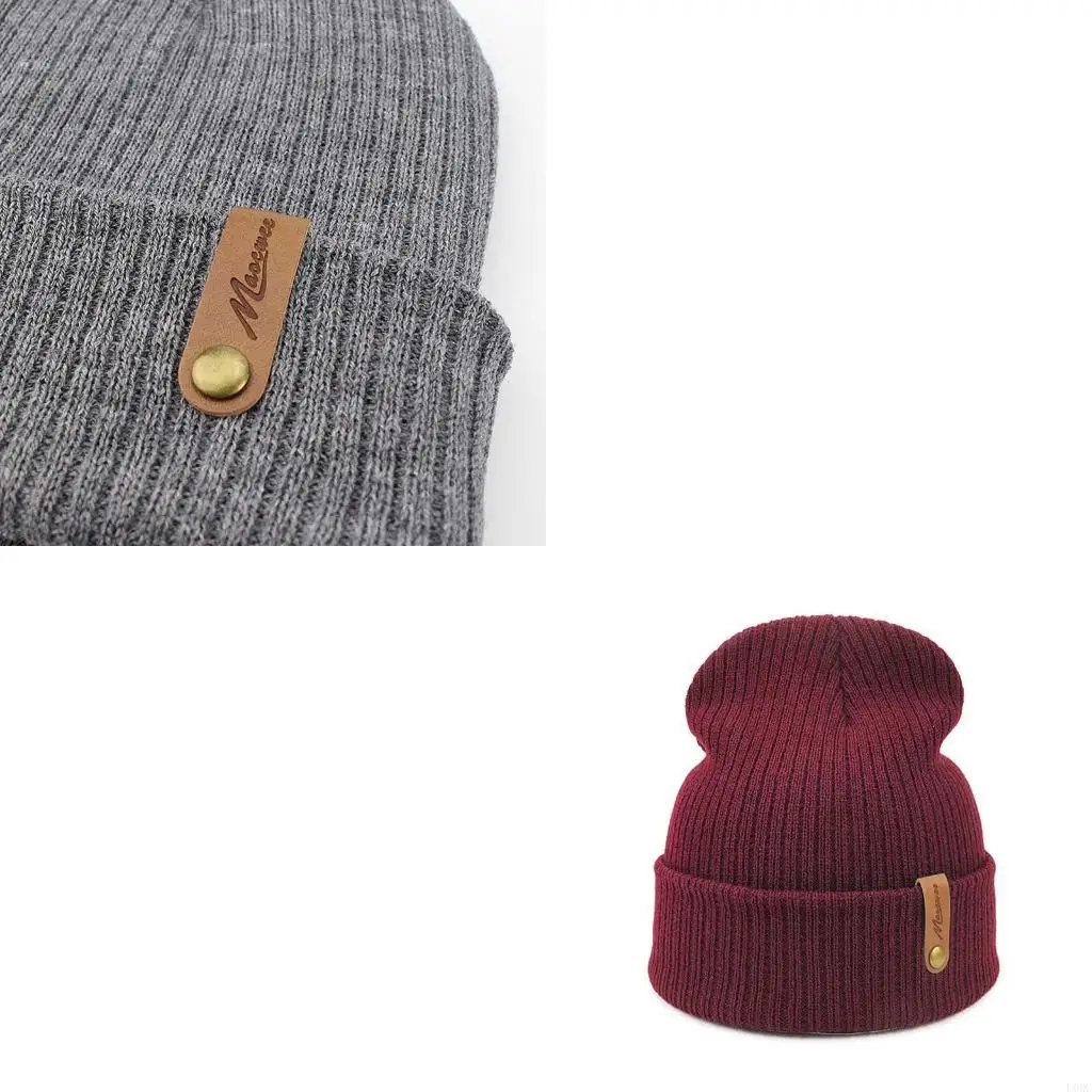 

Durability Polyester Winter Hat Versatiles Knitted Hat Trendy Unisex Knitted Hat for Outdoor Adventures Y166