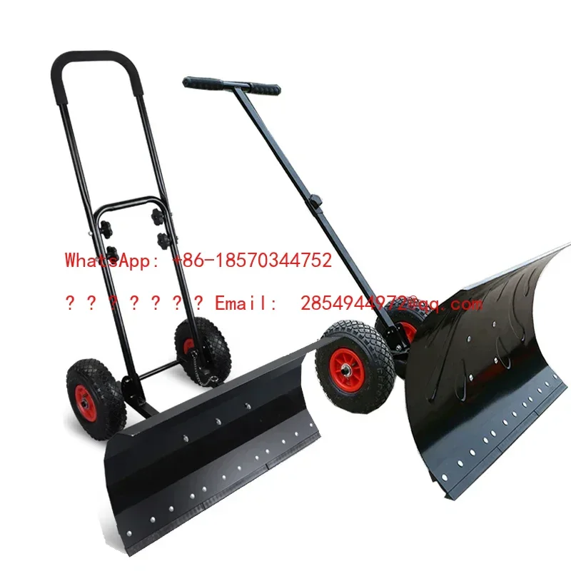 New Small Wheeled Hand Push Snow Removal Shovel Large Tool Vehicle Snow Removal Artifact Snow Removal Machine with Wheels