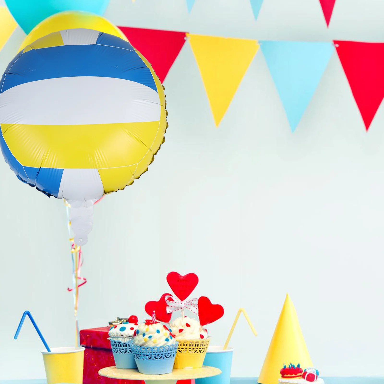

6pcs Volleyball Balloon 18 Inch Inflatable Large Sports Ball Party Decorations Birthday Supplies Beach Table Centerpieces