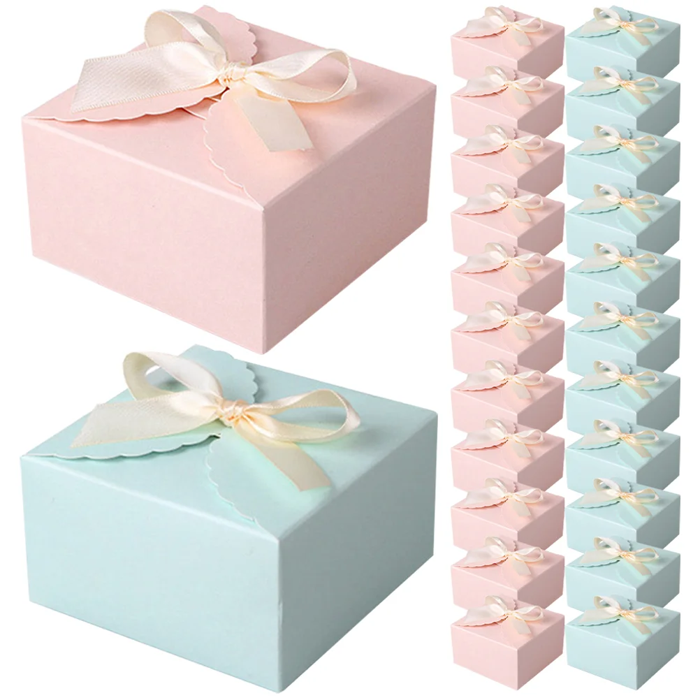 24 Pcs Square Gift Box Small Boxes Paper Cup for Gifts Party Favors Treats Snack Wrapping with Lids Empty