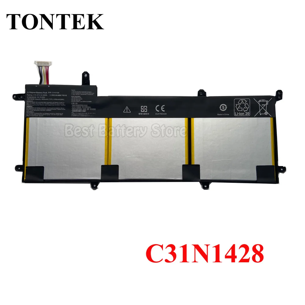 C31N1428 Battery For ASUS Zenbook UX305L UX305LA UX305UA C31N1428 3ICP5/91/91 11.31V 56WH