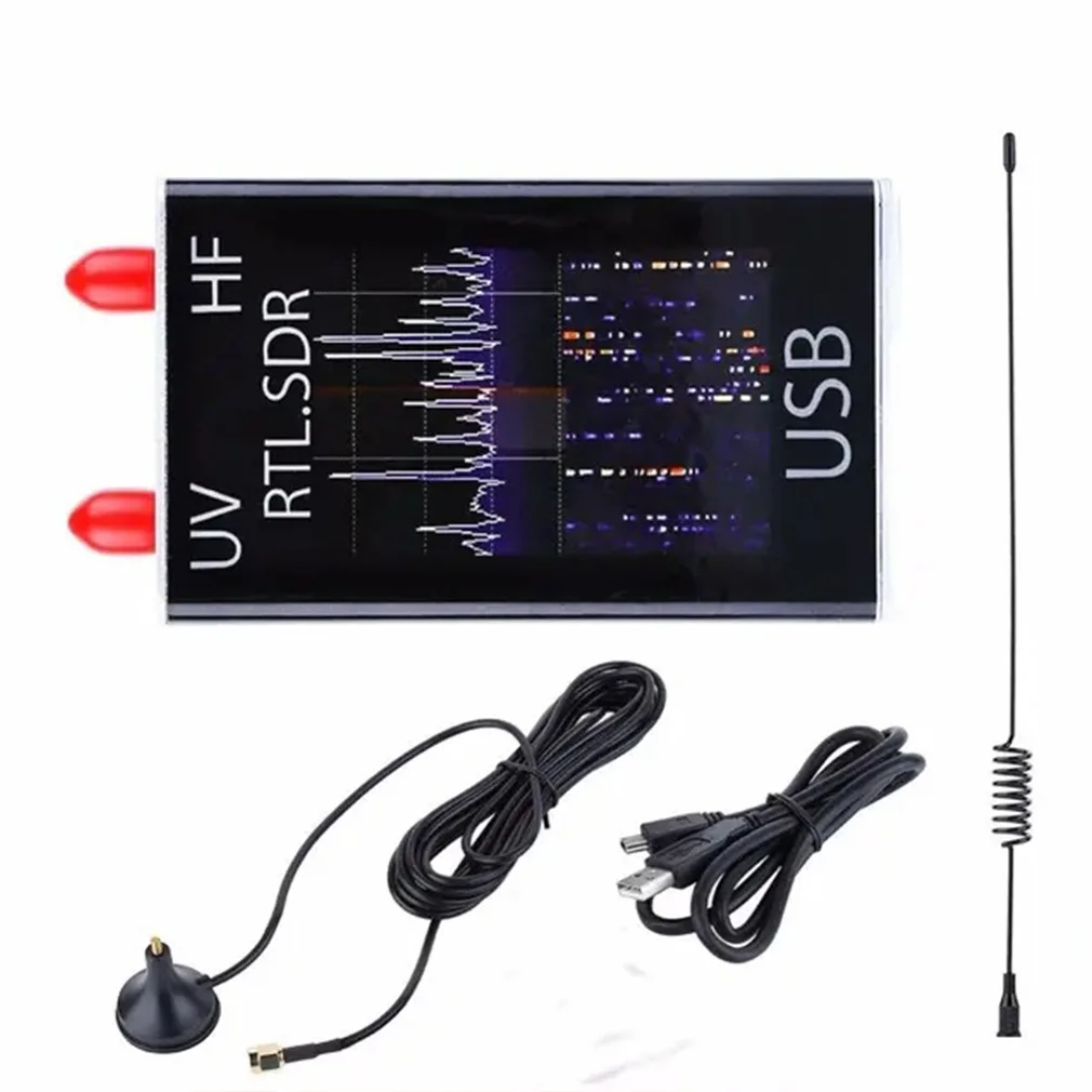 Hot Full Band UV RTL-SDR USB Tuner Receiver RTL-SDR RTL2832U+R820T2 Radio Receiver 100KHz-1.7GHz Wholesale Dropshipping