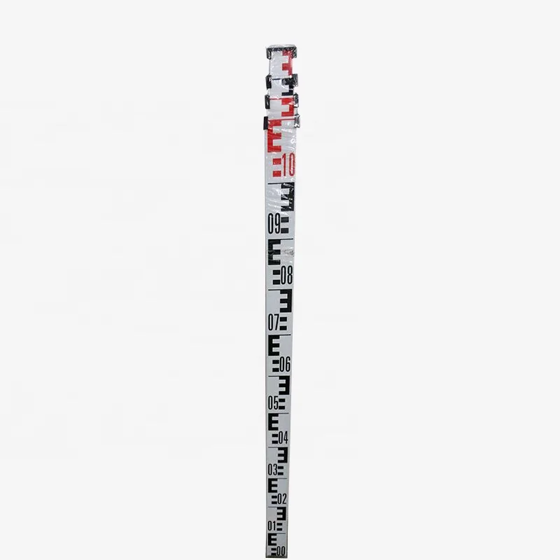 Wholesale  4m 5m 7m Staff Aluminum/3 Sections Telescopic Surveying Leveling Staff