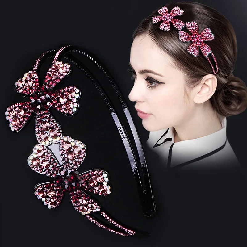 New Fashion Hot Sale Wild flower Pearl luxurious Rhinestone Headband Hairband for Women Girl Hair Accessories Headwear