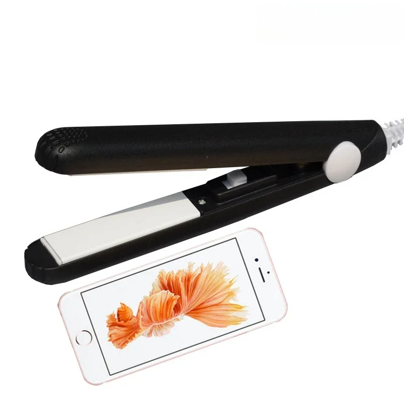 High quality   Mini Small Splint Hair Straightener Air Bangs Electric Splint Straightening Plate O Hair Injury Low Power Straigh