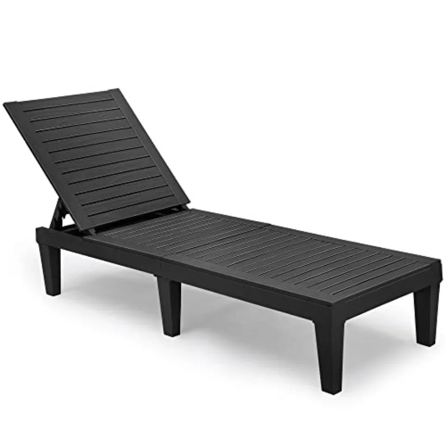 

Chaise Outdoor Lounge Chairs with Adjustable Backrest Multi-Functional Patio Loungers Easy Assembly and Lightweight Waterproof