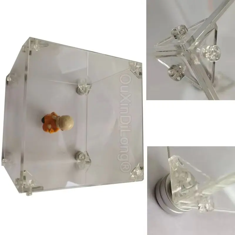 Cheap 200PCS Transparent Triangle Acrylic Angle Codes Right Angle Furniture Corner Braces Joint Holder Brackets Connectors+Screw
