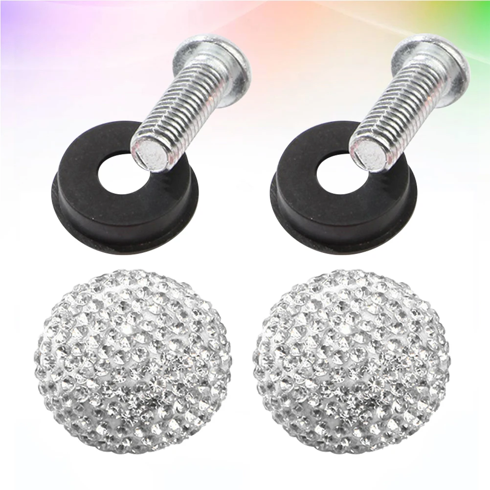 Vite di tenuta con strass Fissaggio targa Tappo rosso Dadi Bulloni Sostituzioni durevoli Novità di vestibilità domestica standard per veicoli