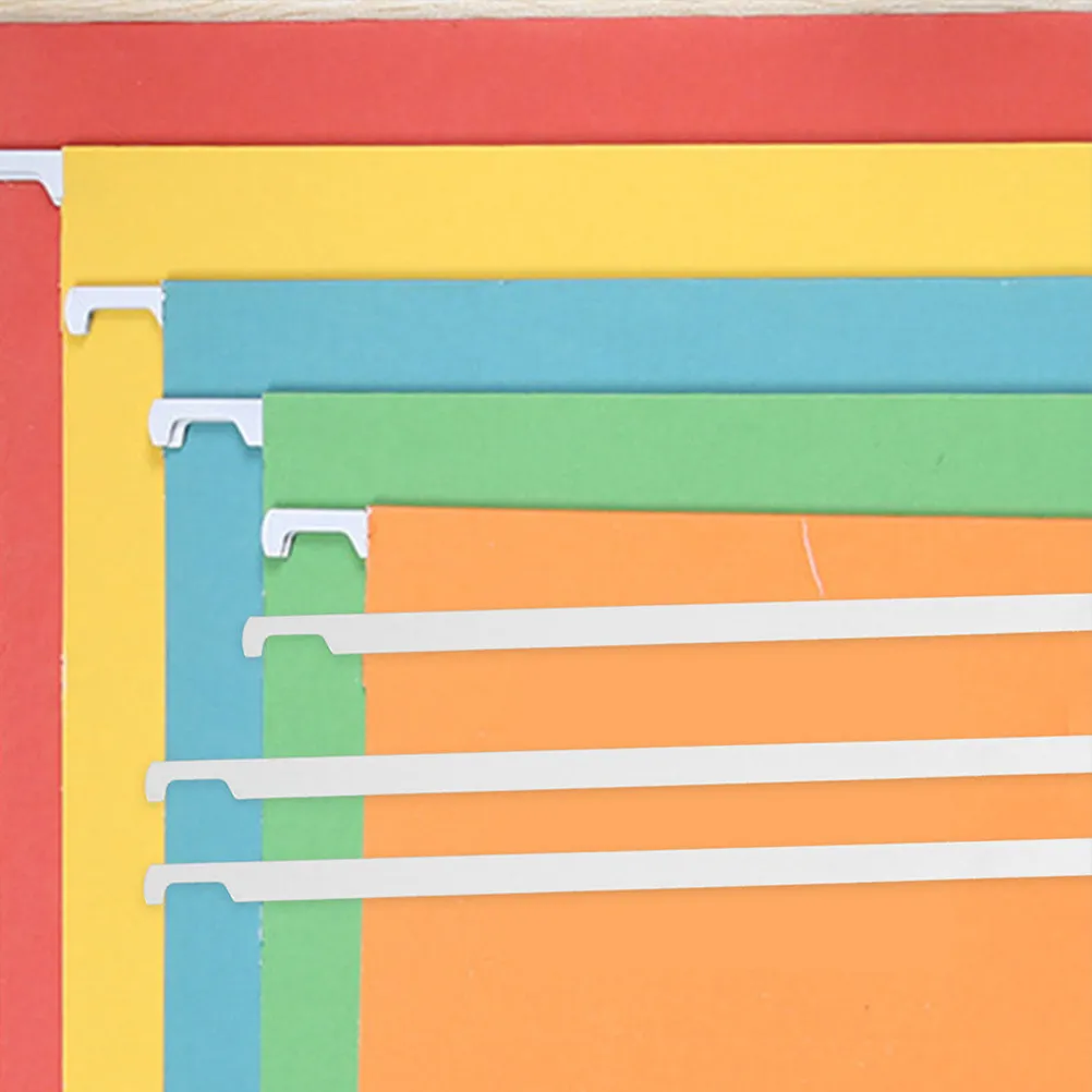 

20Pcs Hanging File Folder Rails with Hooks Heavy Duty Metal File Divider Bars Wall Mount Document Organizer for Office Workspace