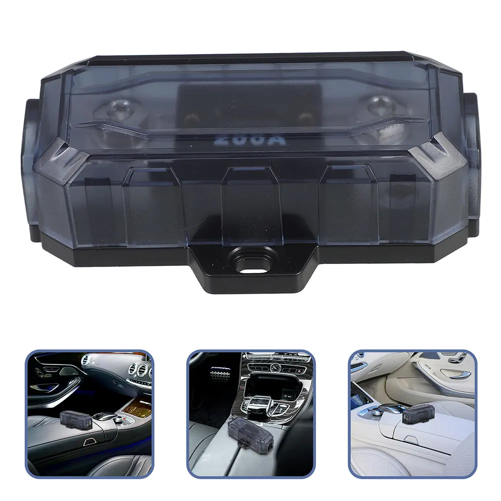 

2pcs Anl Holder 200A Car Audio Fuse Block Durable Zinc Alloy Reliable Power Distribution Easy Installation For All Vehicles