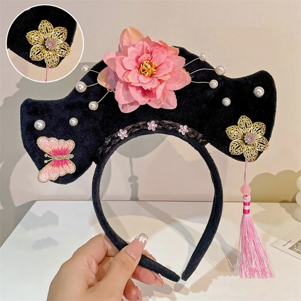 Court Headwear Princess Headhoop Tassel Flower Chinese Style Headwear Ancient Style Headwear Hanfu Hair Hoop Antique Headband